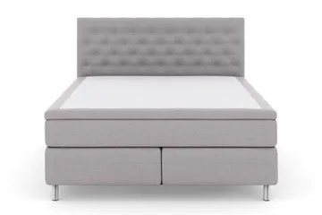 Select No 5 Komplett Sengepakke 180x200 Fast Watergel - Lysegrå/Metallben - Møbler - Senger - Kontinentalsenger