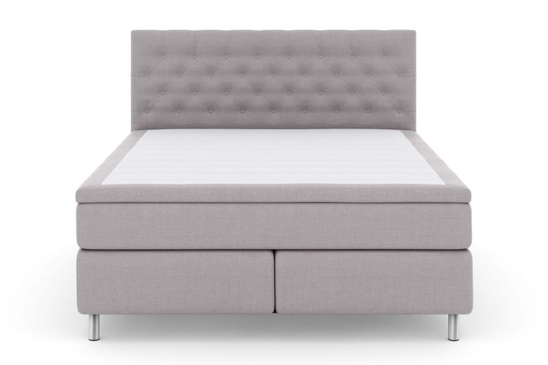 Select No 5 Komplett Sengepakke 180x200 Fast Watergel - Lysegrå/Metallben - Møbler - Senger - Kontinentalsenger