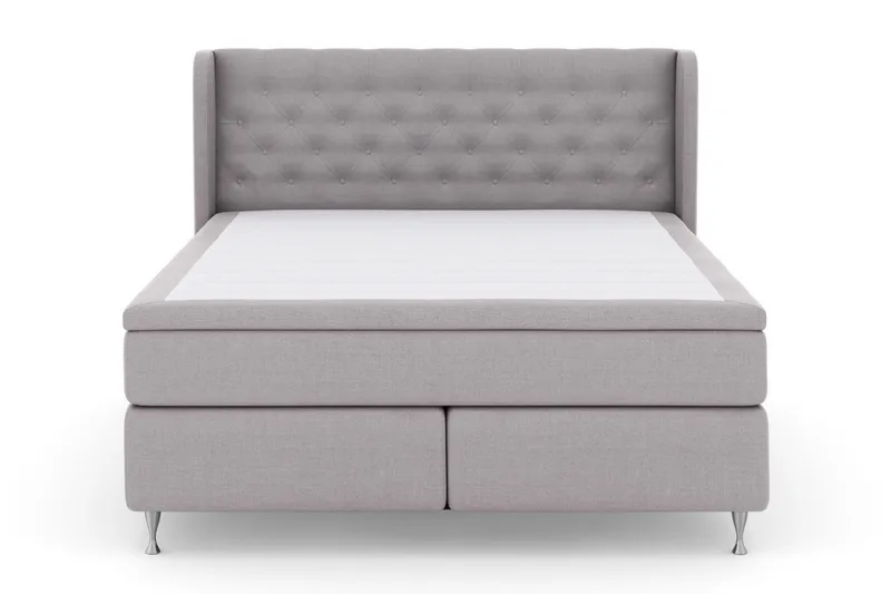 Select No 5 Komplett Sengepakke 180x200 Fast/Medium Lateks - Lysegrå/Sølvben - Møbler - Senger - Kontinentalsenger
