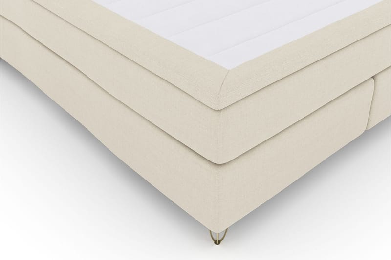 Select No 5 Komplett Sengepakke 210x210 Fast Lateks - Beige/V-formede Metallben - Møbler - Senger - Kontinentalsenger