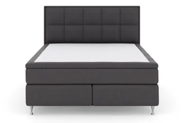 Select No 5 Komplett Sengepakke 210x210 Fast Lateks - Mørkegrå/Sølvben - Møbler - Senger - Kontinentalsenger