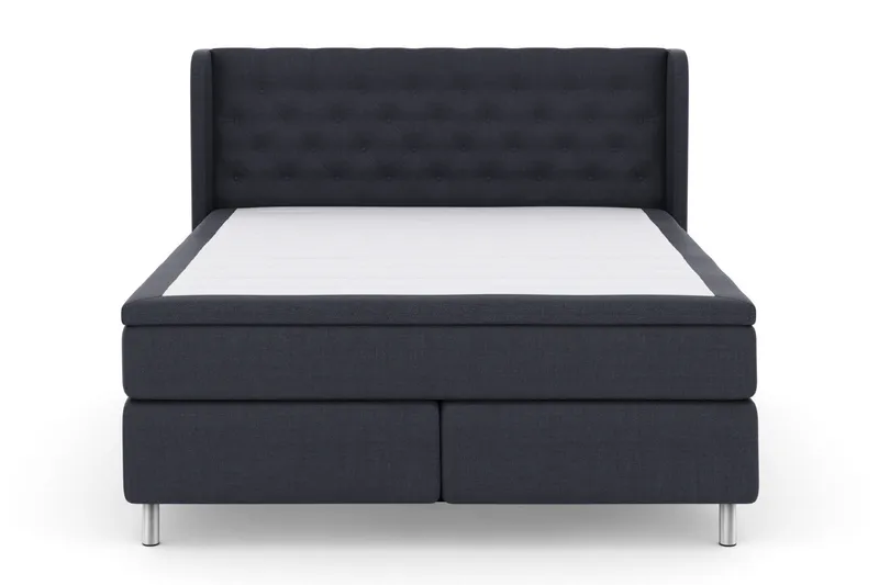 Select No 5 Komplett Sengepakke 210x210 Fast Watergel, Blå/Metallben