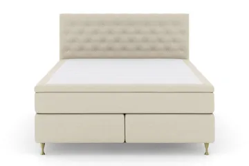 Select No 5 Komplett Sengepakke 210x210 Medium Lateks - Beige/Gullben - Møbler - Senger - Kontinentalsenger
