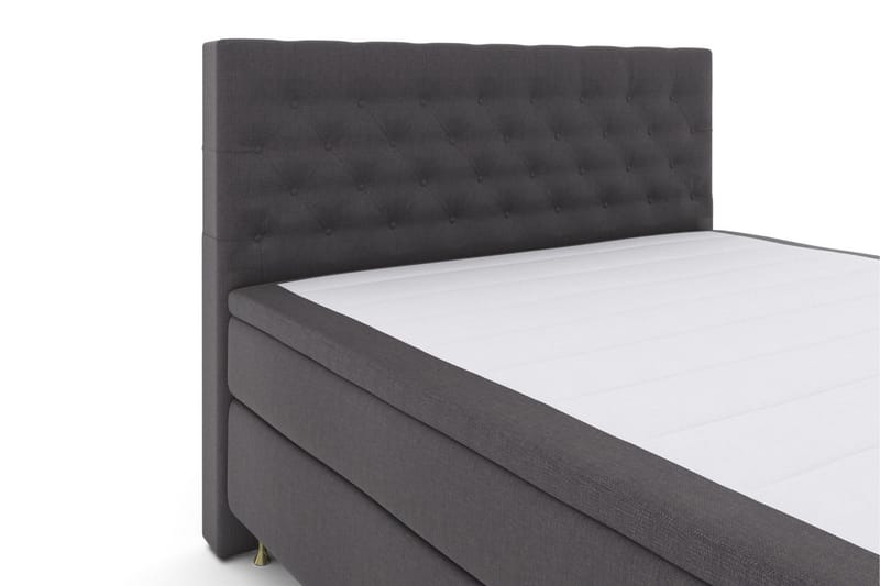 Select No 5 Komplett Sengepakke 210x210 Medium Lateks - Mørkegrå/Gullben - Møbler - Senger - Kontinentalsenger