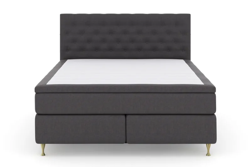 Select No 5 Komplett Sengepakke 210x210 Medium Lateks - Mørkegrå/Gullben - Møbler - Senger - Kontinentalsenger
