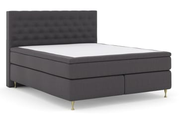 Select No 5 Komplett Sengepakke 210x210 Medium Lateks - Mørkegrå/Gullben - Møbler - Senger - Kontinentalsenger