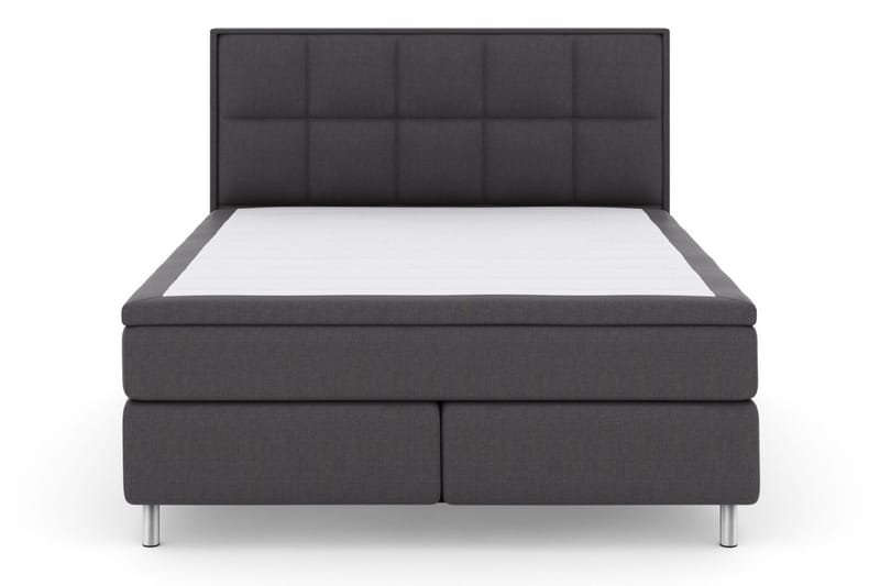 Select No 5 Komplett Sengepakke 210x210 Medium Lateks - Mørkegrå/Metallben - Møbler - Senger - Kontinentalsenger