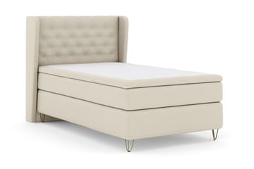 Select No 6 Komplett Sengepakke 120x200 Fast Lateks/Memory - Beige/V-formede Metallben - Møbler - Senger - Enkeltsenger