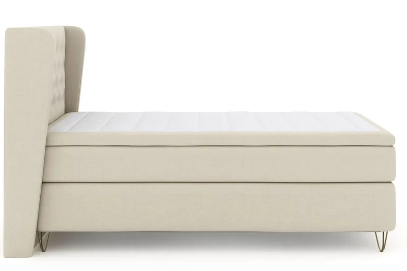 Select No 6 Komplett Sengepakke 120x200 Fast Lateks/Memory, Beige/V-formede Metallben