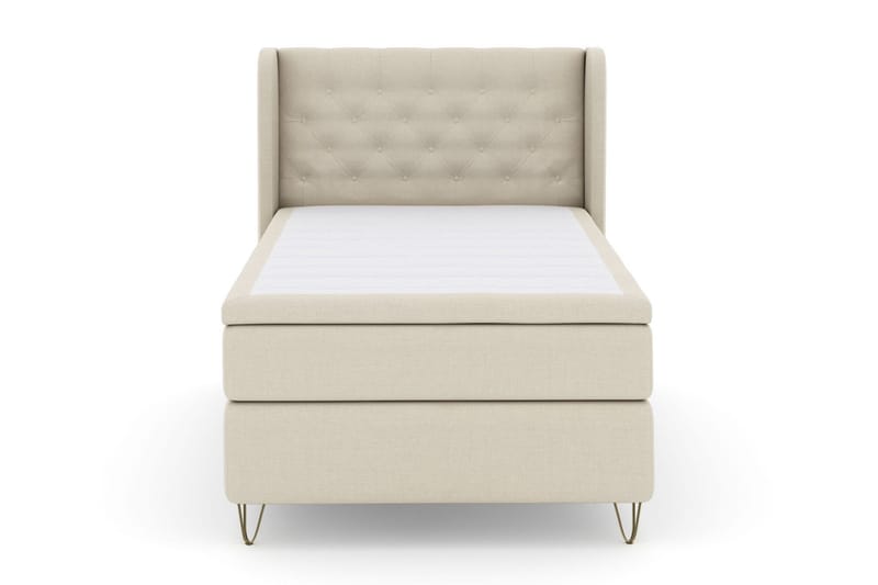 Select No 6 Komplett Sengepakke 120x200 Fast Lateks/Memory - Beige/V-formede Metallben - Møbler - Senger - Enkeltsenger