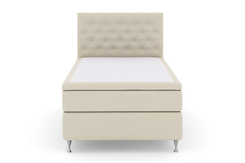 Select No 6 Komplett Sengepakke 120x200 Fast Memory/Pocket, Beige/Sølvben