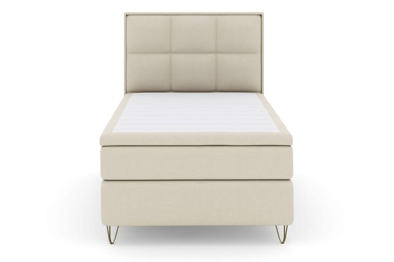 Select No 6 Komplett Sengepakke 120x200 Fast Watergel - Beige/V-formede Metallben - Møbler - Senger - Enkeltsenger