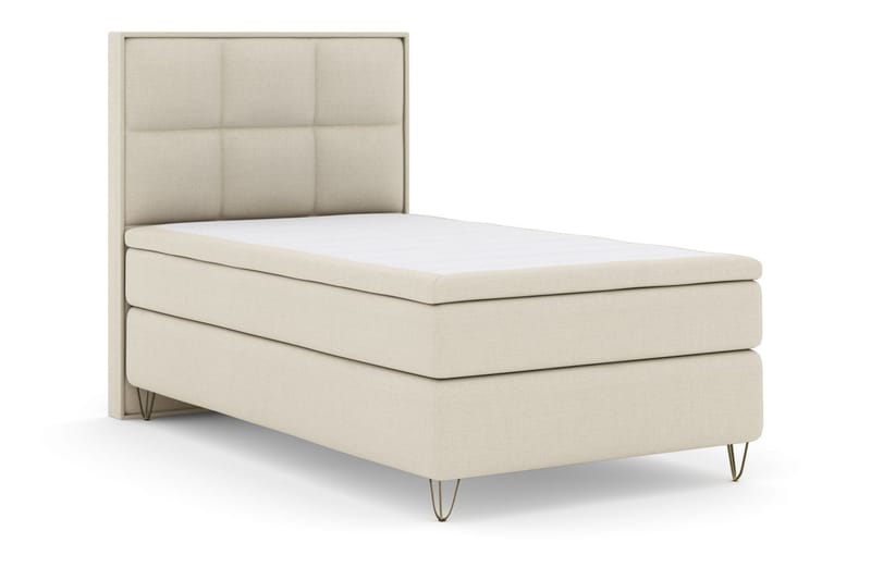 Select No 6 Komplett Sengepakke 120x200 Fast Watergel - Beige/V-formede Metallben - Møbler - Senger - Enkeltsenger