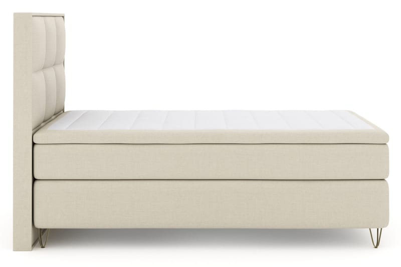 Select No 6 Komplett Sengepakke 120x200 Fast Watergel, Beige/V-formede Metallben