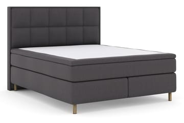 Select No 6 Komplett Sengepakke 180x200 Fast Lateks/Memory - Mørkegrå/Kobberben - Møbler - Senger - Kontinentalsenger