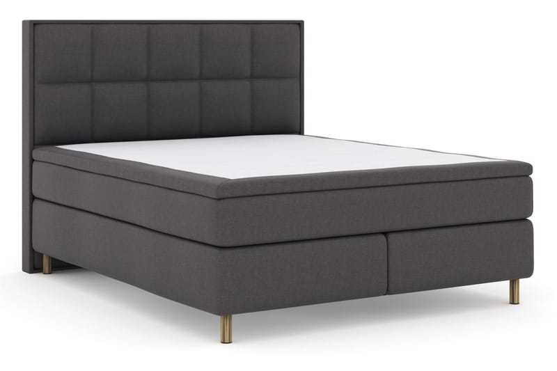 Select No 6 Komplett Sengepakke 180x200 Fast Lateks/Memory - Mørkegrå/Kobberben - Møbler - Senger - Kontinentalsenger