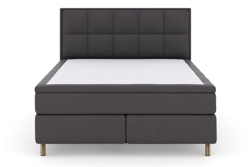 Select No 6 Komplett Sengepakke 180x200 Fast Lateks/Memory - Mørkegrå/Kobberben - Møbler - Senger - Kontinentalsenger