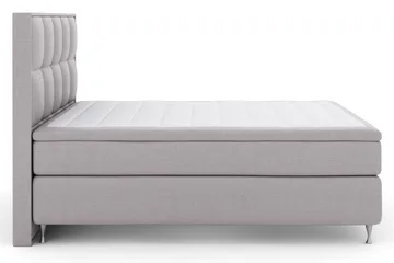 Rutete Sengegavl 180 cm - Lysegrå