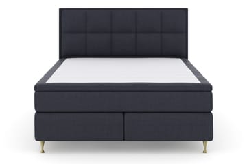 Select No 6 Komplett Sengepakke 180x200 Medium Memory/Pocket - Blå/Gullben - Møbler - Senger - Kontinentalsenger
