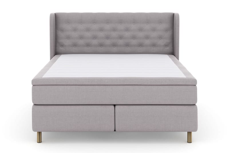 Select No 6 Komplett Sengepakke 180x200 Medium Memory/Pocket, Lysegrå/Kopperben