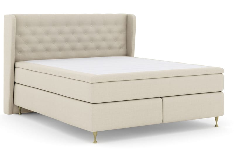 Select No 6 Komplett Sengepakke 210x210 Fast Memory/Pocket - Beige/Gullben - Møbler - Senger - Kontinentalsenger