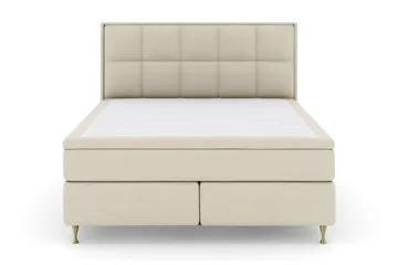 Rutete Sengegavl 210 cm - Beige