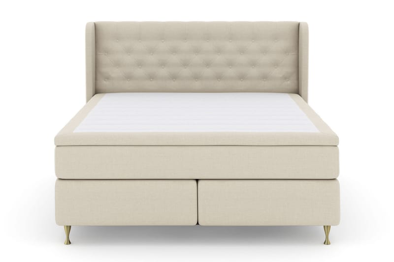 Select No 6 Komplett Sengepakke 210x210 Fast Memory/Pocket, Beige/Gullben