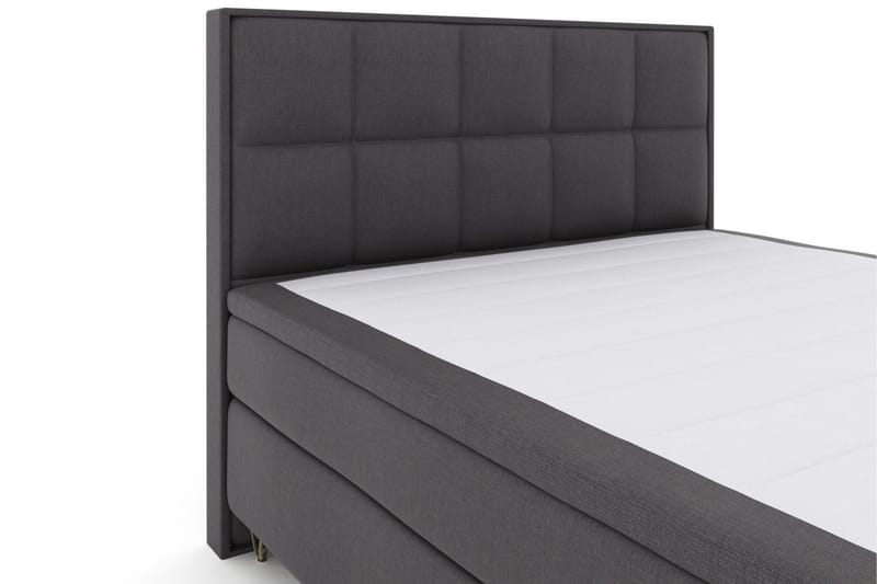 Select No 6 Komplett Sengepakke 210x210 Fast/Medium Watergel - Mørkegrå/V-formede Metallben - Møbler - Senger - Kontinentalsenger