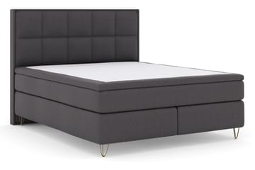 Select No 6 Komplett Sengepakke 210x210 Fast/Medium Watergel - Mørkegrå/V-formede Metallben - Møbler - Senger - Kontinentalsenger