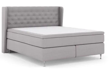Select No 6 Komplett Sengepakke 210x210 Medium Watergel - Lysegrå/Sølvben - Møbler - Senger - Kontinentalsenger
