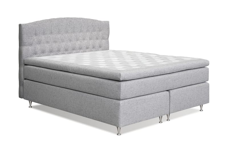 Sengepakke Abelie 160x200 Medium - Lysgrå - Kontinentalsenger - Dobbeltsenger - Komplett sengepakke