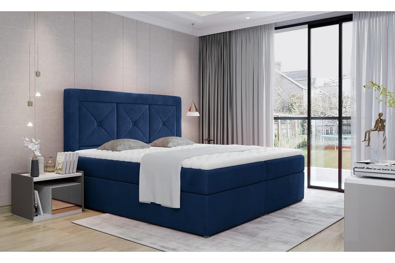 Sengepakke Cataloba 160x200 cm - Blå - Komplett sengepakke
