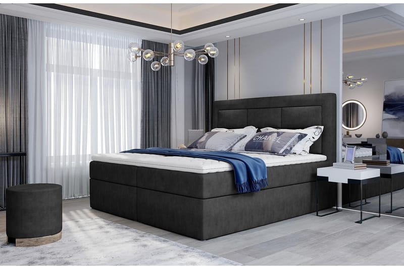 Sengepakke Montalon 160x200 cm - Grå - Komplett sengepakke