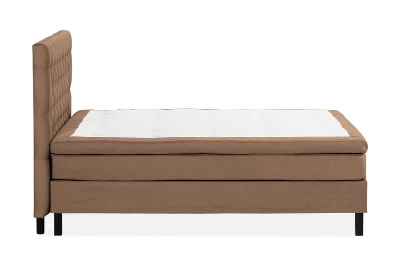 Sengepakke Nayaka 150x200 Skummadrass - Dypheftet gavl Brun - Kontinentalsenger - Komplett sengepakke