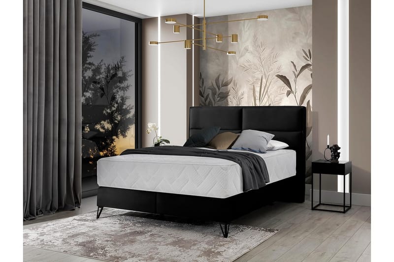 Sengepakke Rammeseng Kazuya 160x200 cm - Svart - Møbler - Senger - Komplett sengepakke