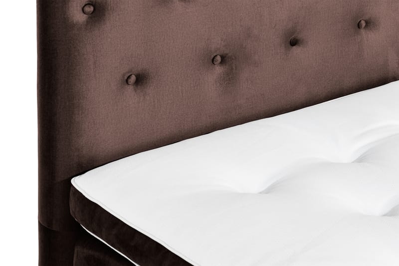Sengepakke Rebeca 90x200 cm Knapp Gavel - Brun | Fløyel - Kontinentalsenger - Enkeltsenger - Komplett sengepakke