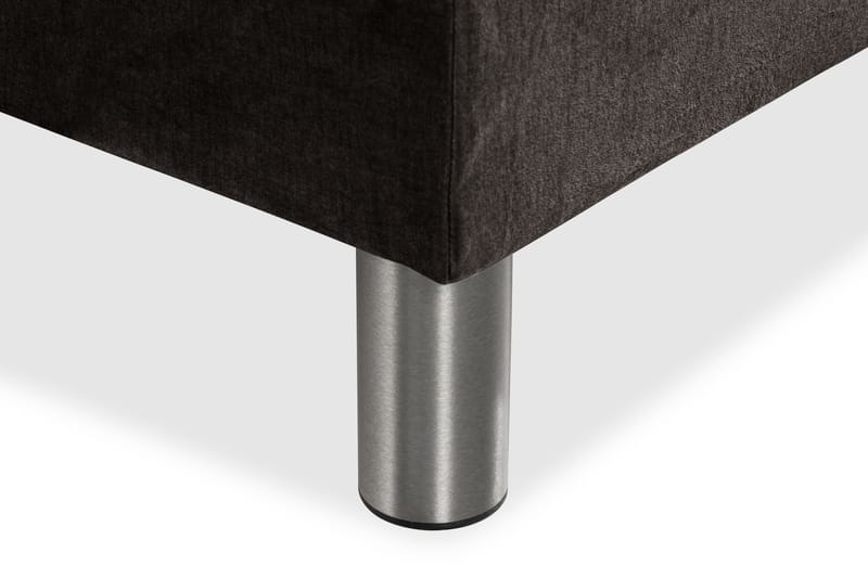 Sengepakke Rebeca 90x200 cm Knapp Gavel - Mørkegrå | fløyel - Møbler - Senger - Kontinentalsenger