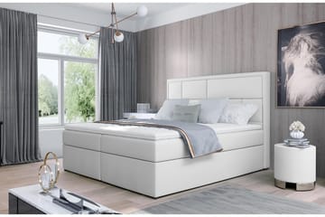 Sengepakke Varrains 160x200 cm - Lær/Hvit - Møbler - Senger - Komplett sengepakke