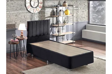 Sengeramme Misopa med Sengegavl Singel 120x200 cm - Svart - Møbler - Senger - Komplett sengepakke