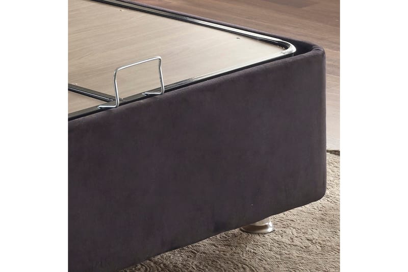 Sengeramme Misopa med Sengegavl Singel 120x200 cm - Svart - Møbler - Senger - Komplett sengepakke