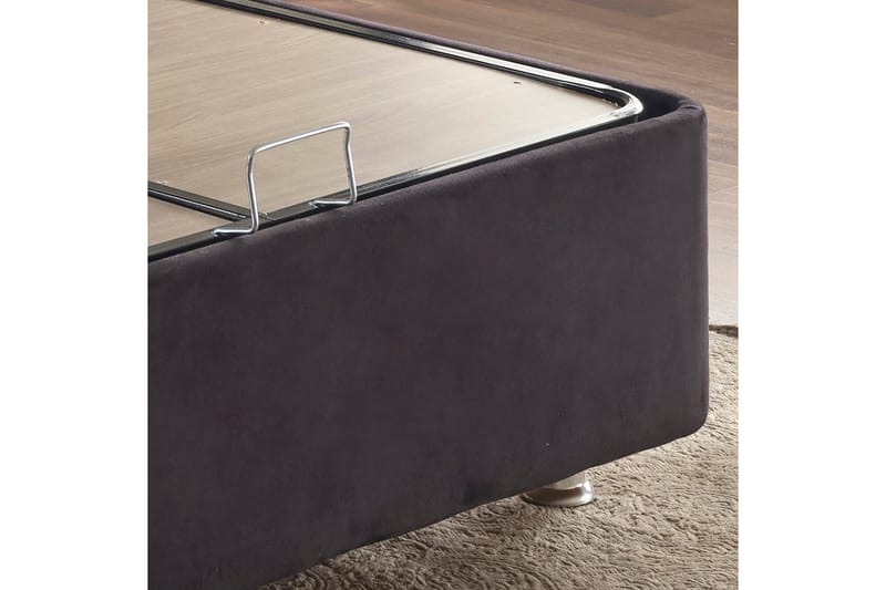 Sengeramme Misopa med Sengegavl Singel 90x190 cm - Svart - Møbler - Senger - Komplett sengepakke