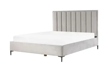 Sovrumsset Dobbeltseng 180x200 cm grå SEZANNE - Grå - Møbler - Senger - Komplett sengepakke