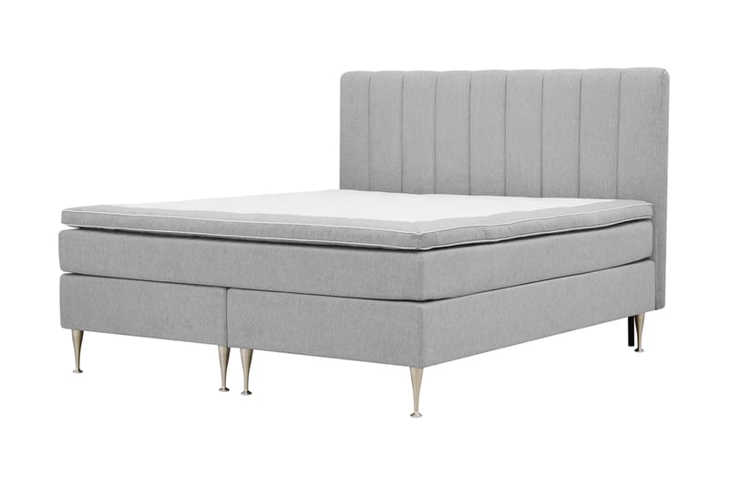 Komplett Sengpakke Hilton High 160x200 cm - Grå - Møbler - Senger - Kontinentalsenger