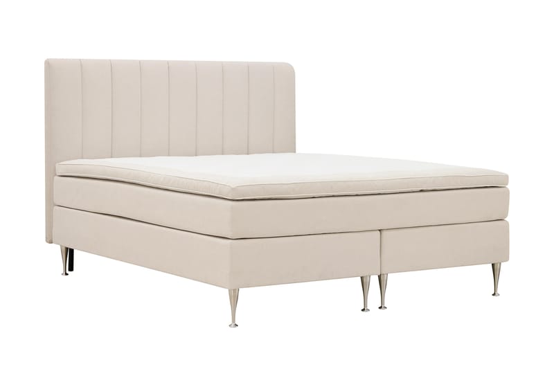 Komplett Sengpakke Hilton High 160x200 cm - Lys beige - Møbler - Senger - Kontinentalsenger