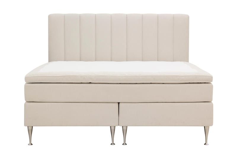 Komplett Sengpakke Hilton High 180x200 cm - Lys beige - Møbler - Senger - Kontinentalsenger