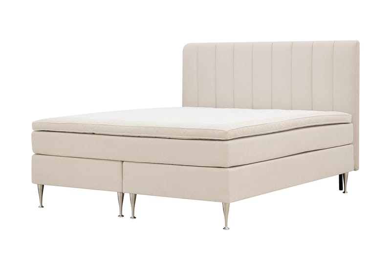 Komplett Sengpakke Hilton High 180x200 cm - Lys beige - Møbler - Senger - Kontinentalsenger