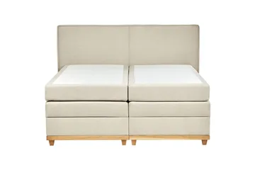 Kontinentalsäng Beliani Dynasty Beige-Ljust Trä, 160x200 cm Beige 180x200 - Møbler - Senger - Kontinentalsenger