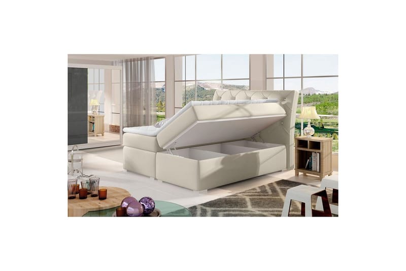 Kontinentalsäng utan ställbar säng Eltap Beige 140x200 - Møbler - Senger - Kontinentalsenger