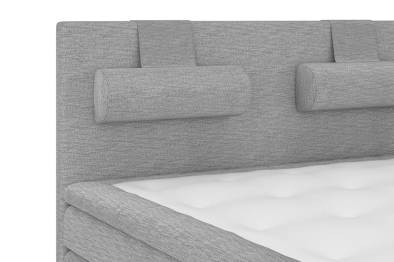 Kontinentalseng Candela 180 cm Lysgrå - Uten Sengegavl - Kontinentalsenger - Dobbeltsenger - Komplett sengepakke