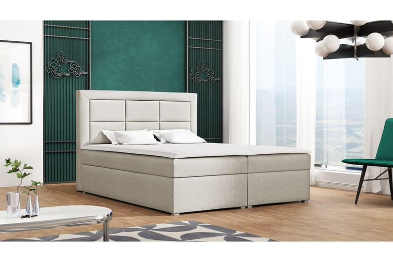Kontinentalseng Clasic Box 180x215 cm - Beige - Kontinentalsenger